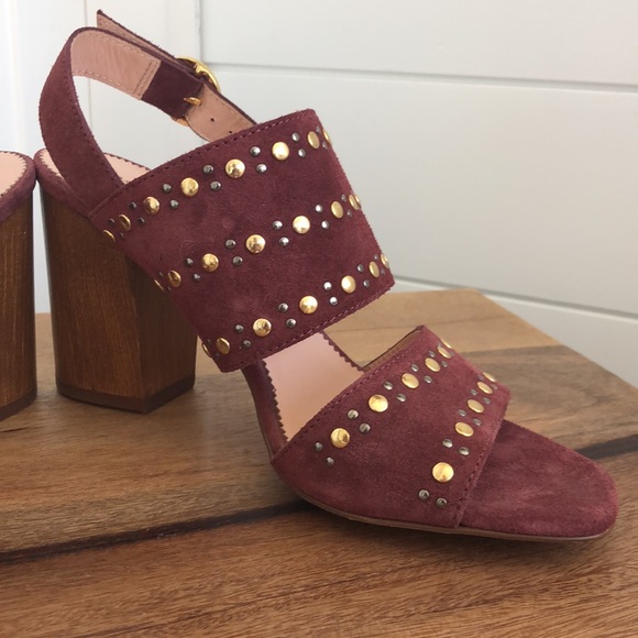 New J. Crew Made in Italy Leather Block heel Sandals. - Picture 8 of 17